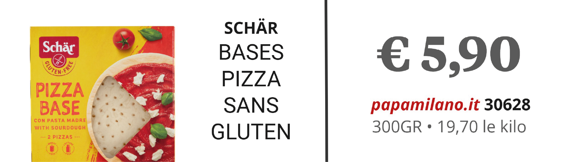 SCHÄR BASES PIZZA SANS GLUTEN